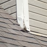 Chimney damage at roof line