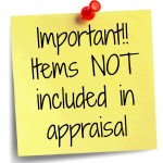 Items not included in appraisal