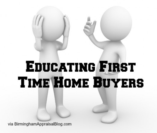 appraiser educating first time home buyer