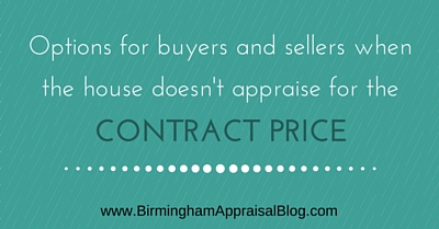 Options for buyers and sellers when the house doesn't appraise for the contract price
