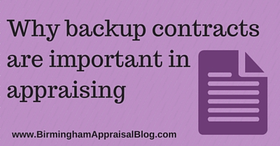 Why backup contracts are important in appraising
