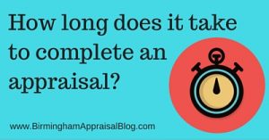 How long does it take to complete an appraisal