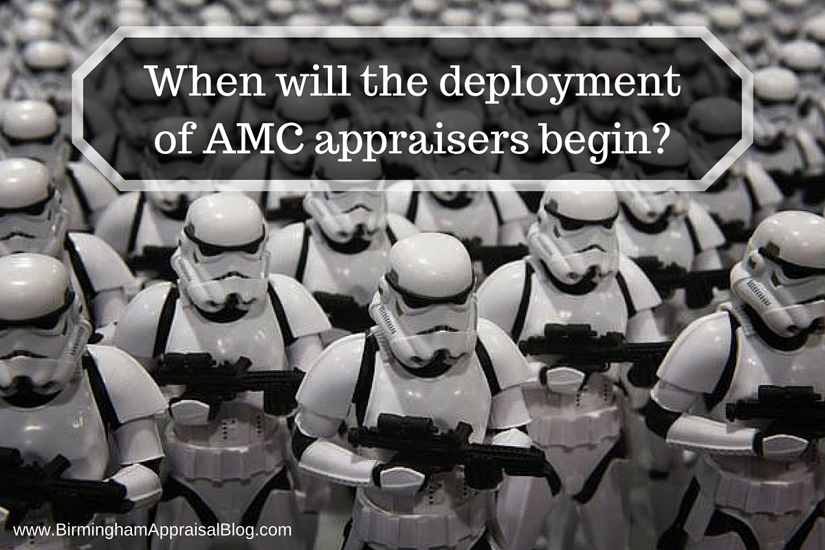 When will the deployment of AMC appraisers begin