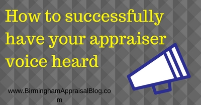 have your appraiser voice heard
