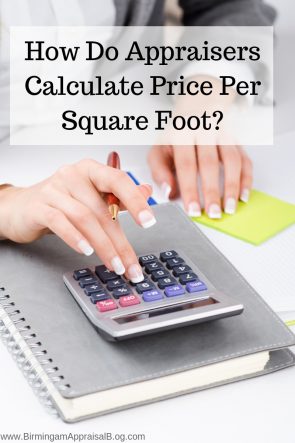 how do appraisers calculate price per square foot